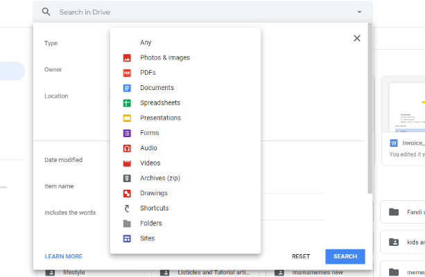 How to Effectively Search for Files and Folders in Google Apps