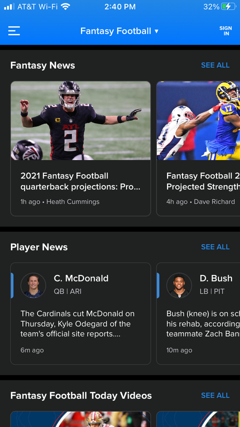 Cbs Fanatsy App The 6 Best Fantasy Football Apps