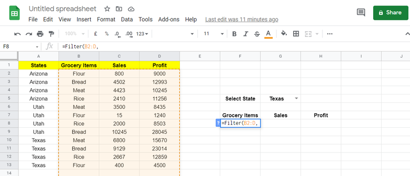 How to Use the FILTER Function in Google Sheets