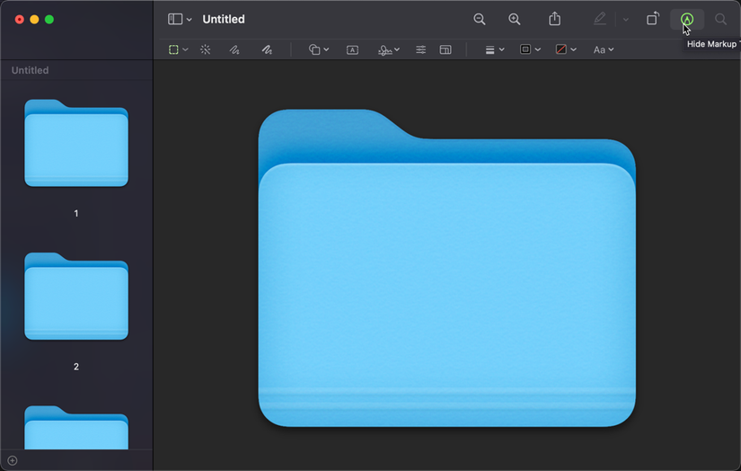 Markup Toolbar Preview Folder Mac