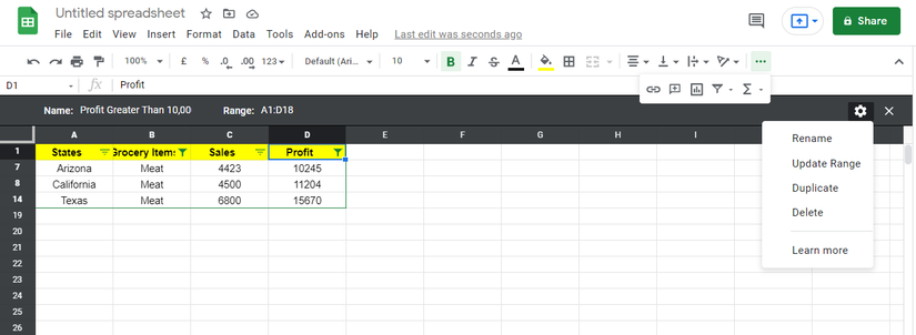 How to Use Filter Views in Google Sheets