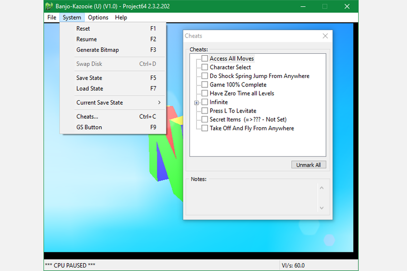 Project64 Cheats