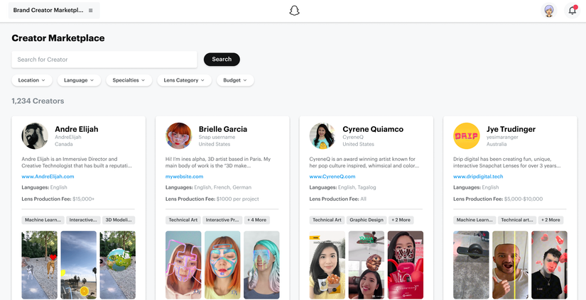 Snapchat Announces a Creator Marketplace to Connect Creators to Brands