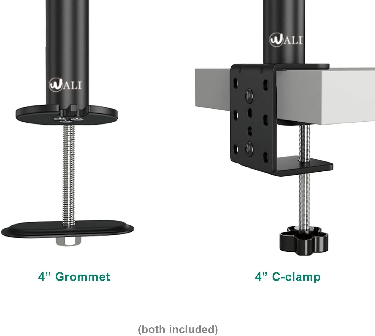 WALI Triple Monitor Desk Mount Stand M003 Mounting Options