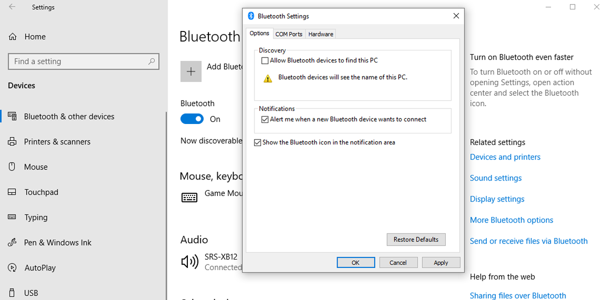 Подключение устройства bluetooth в windows 9 способов исправить отсутствующую кнопку Bluetooth в Центре действий Windows 10