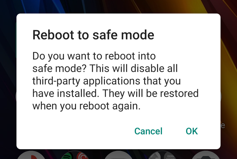 Android Safe Mode Screen How to Turn On Safe Mode in Android
