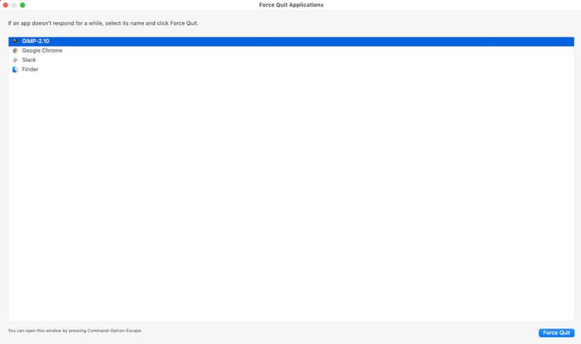force quit apps window