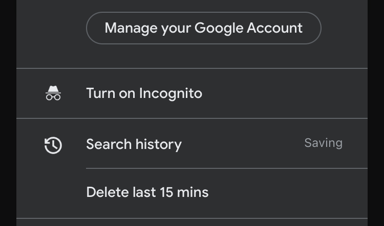 How to Delete the Last 15 Minutes of Your Google Search History