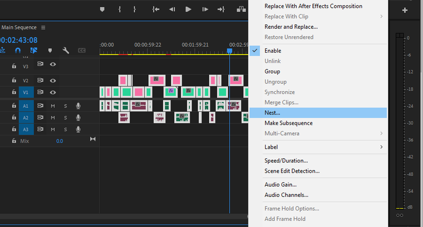 How to Nest Sequences in Adobe Premiere Pro