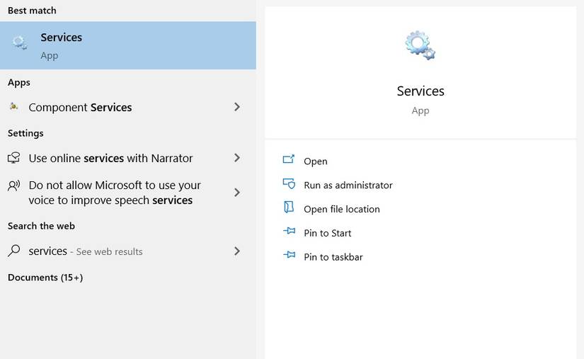 windows services