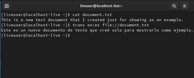 Translate Text From One Language to Another in Linux