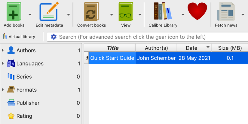 Add a Kindle book to Calibre