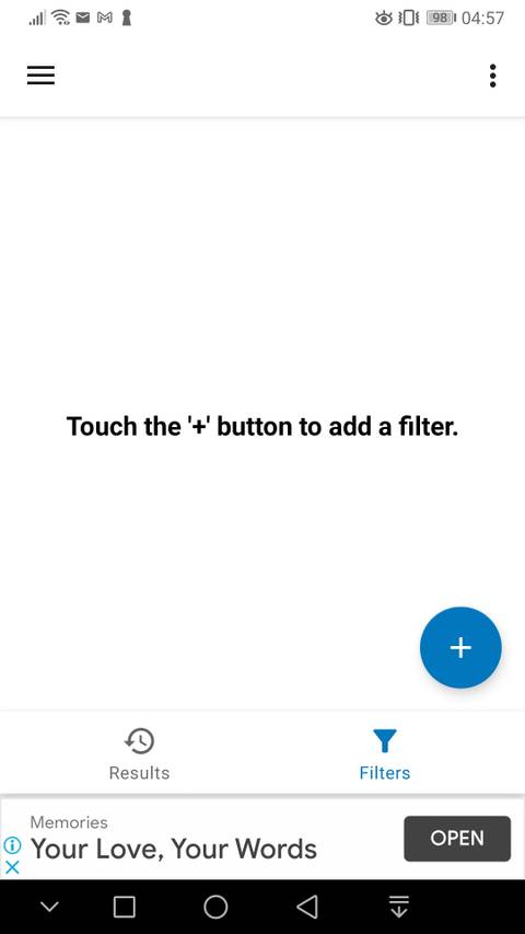 Adding a new filter on SMS forwarder