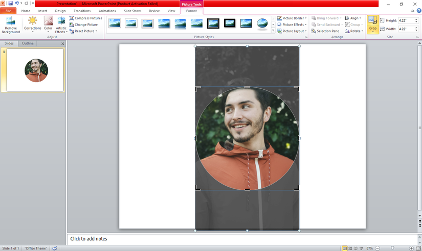 How to Crop an Image to a Perfect Circle in PowerPoint