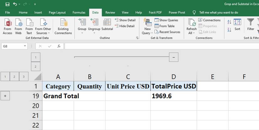 How to Group Rows and Columns With Outlines and Subtotals in Excel
