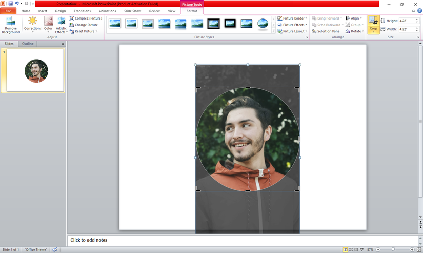How to Crop an Image to a Perfect Circle in PowerPoint