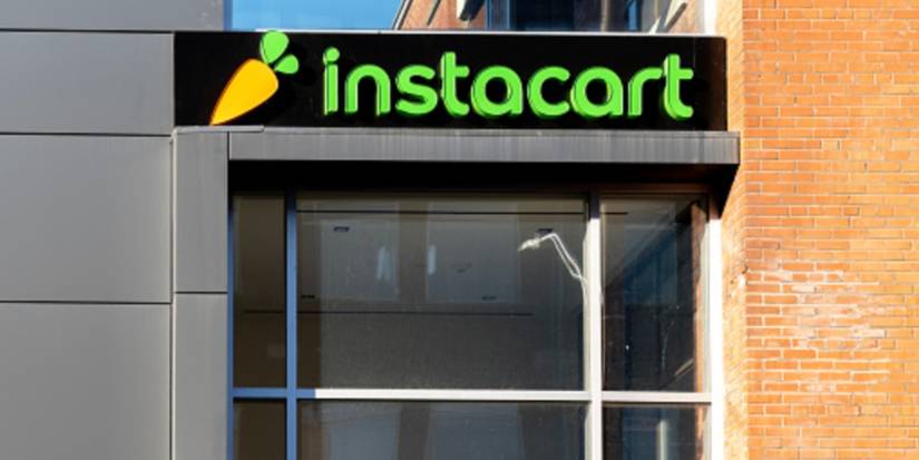 Instacart logo on a shop