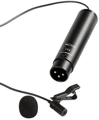 Movo LV4-O Omnidirectional XLR Lavalier Microphone With Clip