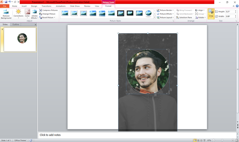 How to Crop an Image to a Perfect Circle in PowerPoint