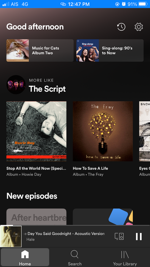 Spotify Home Page