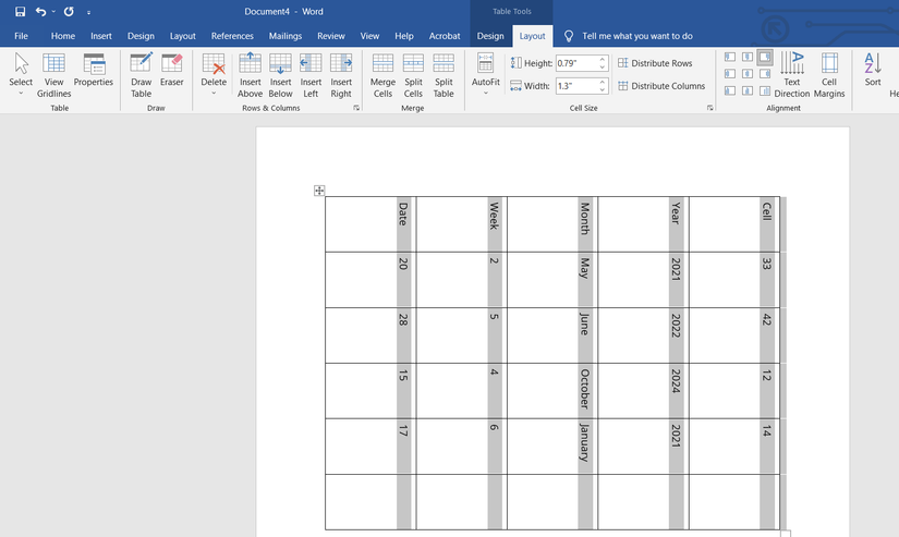 Left Rotate Table How to Rotate a Table in Microsoft Word