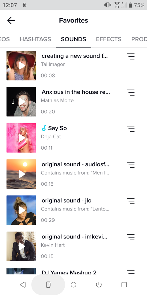 TikTok sound favorites
