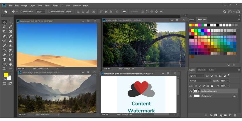 Float all Windows feature in Photoshop