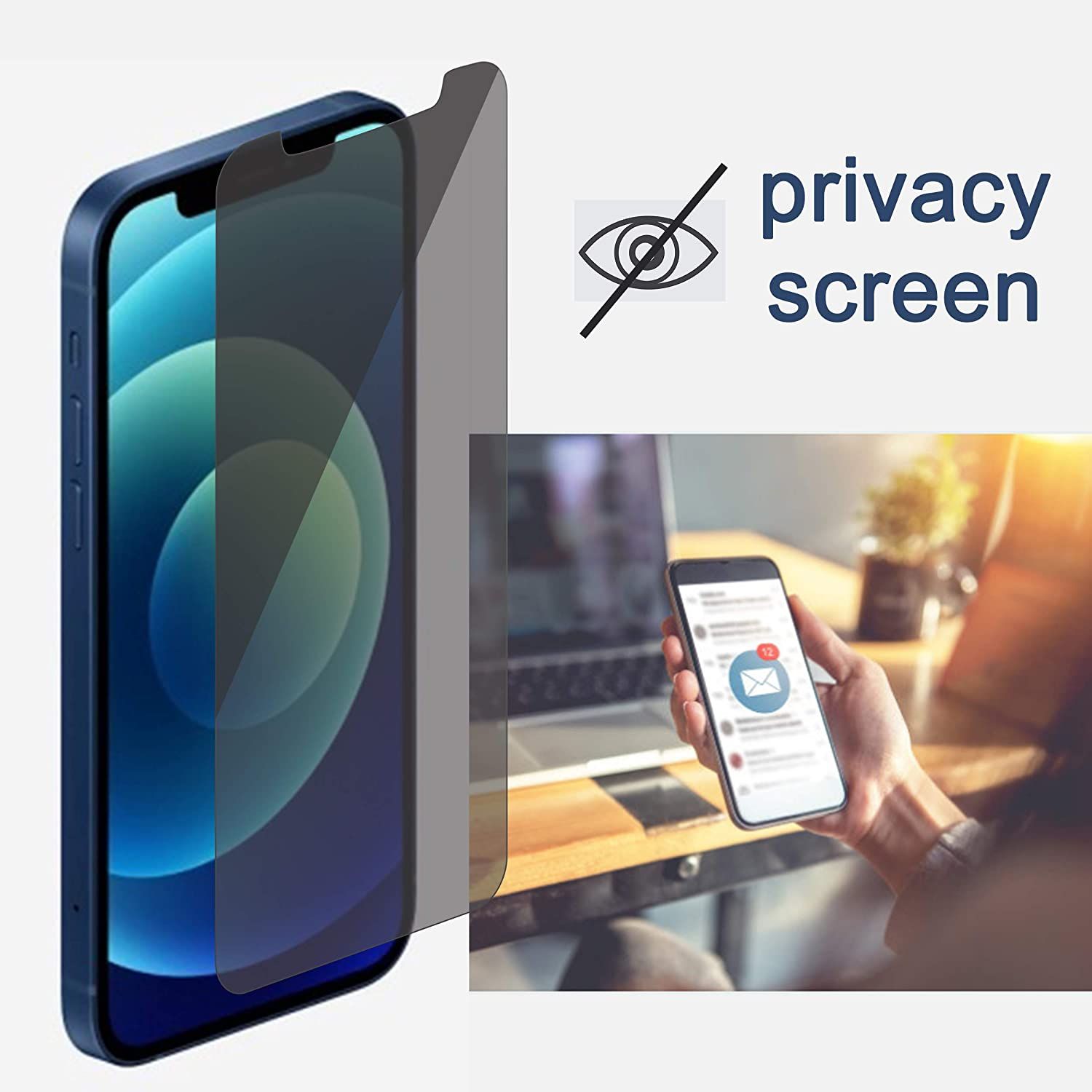 Ailun Privacy Screen Protector for iPhone 12 Pro Max 02