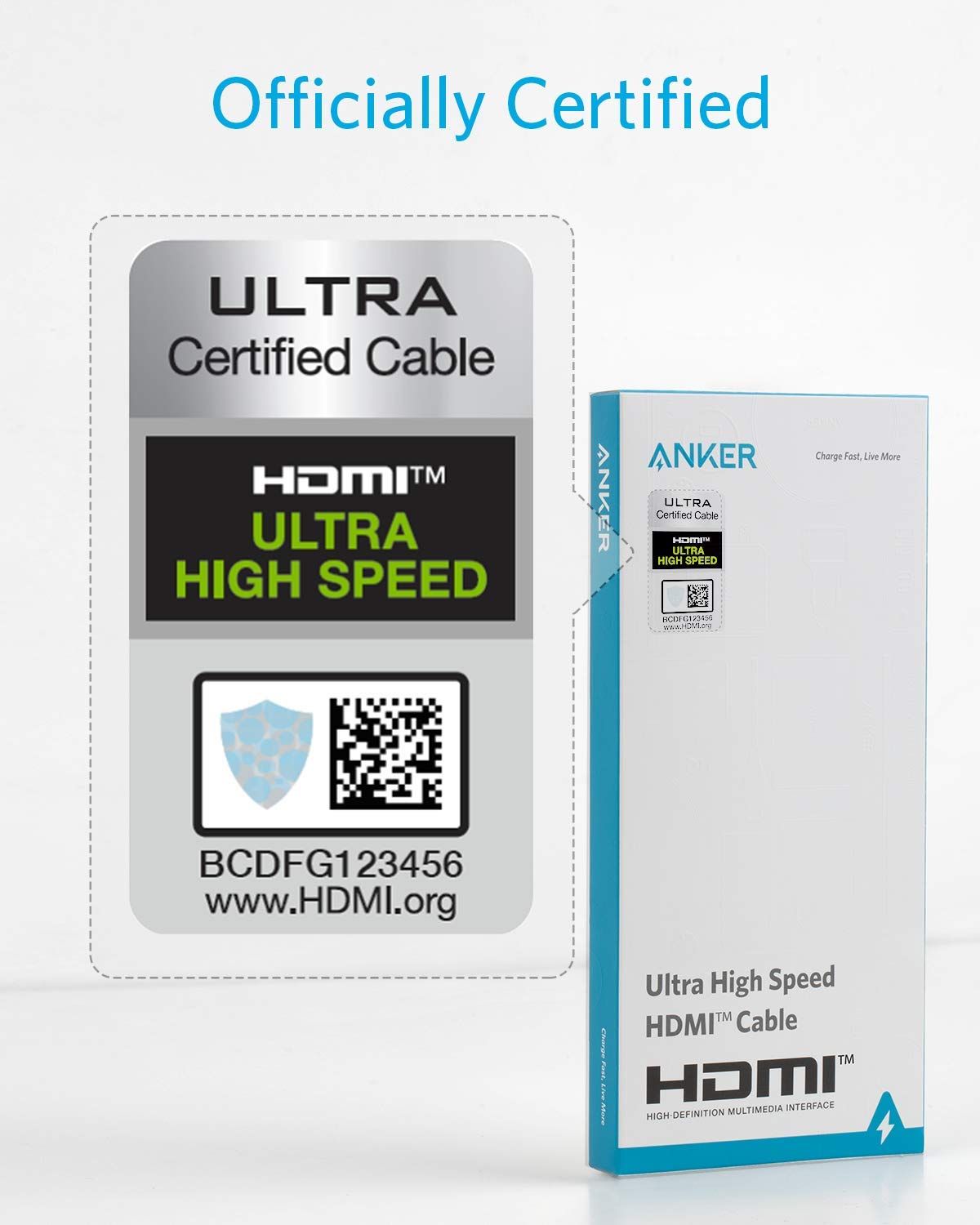 دارای تاییدیه کابل HDMI با سرعت فوق العاده بالا Anker