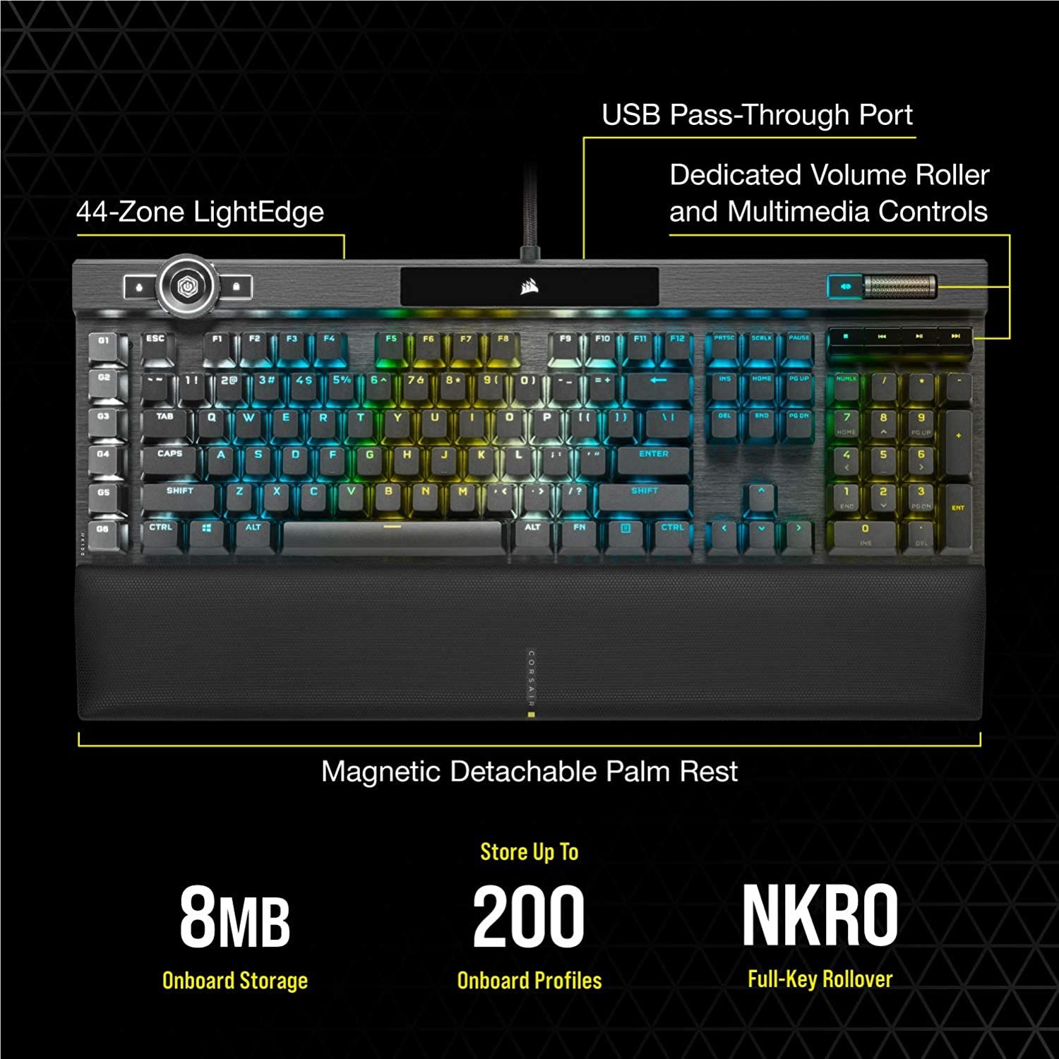 صفحه کلید بازی مکانیکی نوری Corsair K100 RGB 04