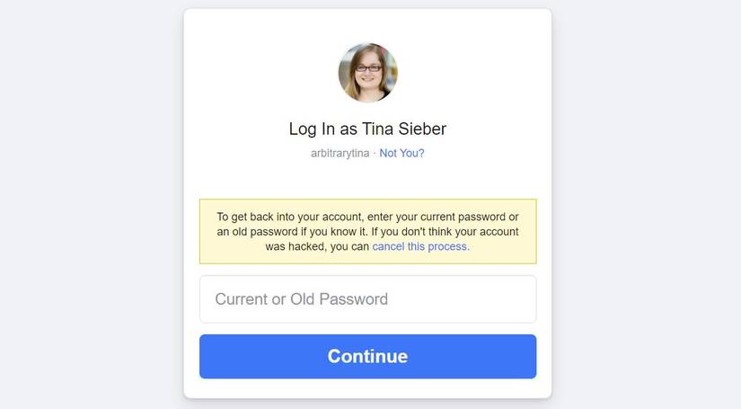 Log into your account with a current or old password