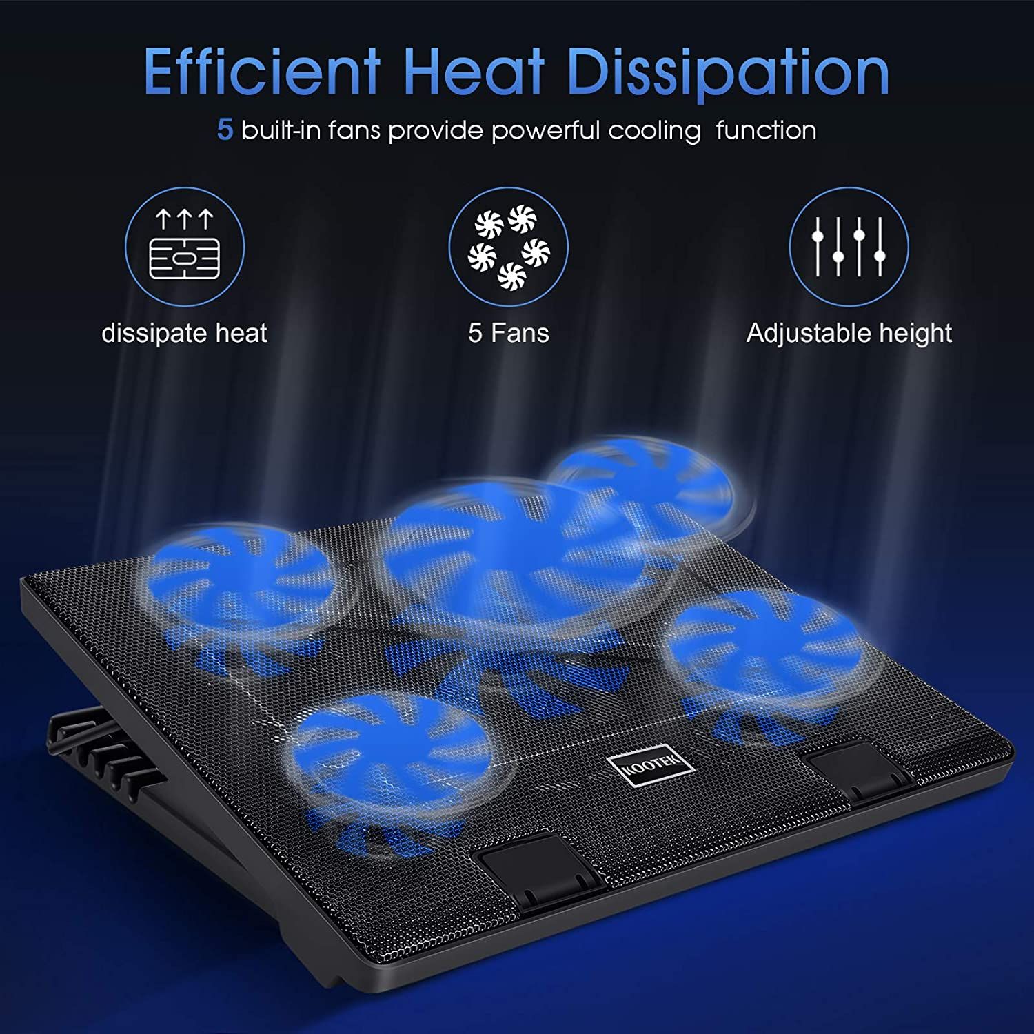 Kootek Laptop Cooling Pad heat features