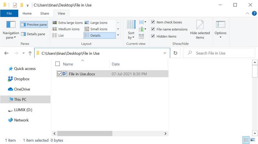 Find file path in Windows File Explorer.