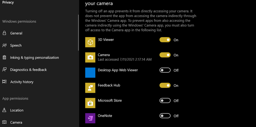 How to Turn on the Camera in Windows 10
