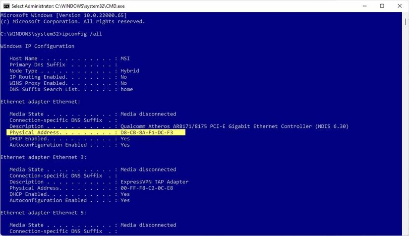 How to Look Up the MAC Address on Your Windows PC