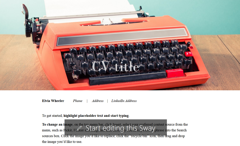 How to Create a Professional CV Using Microsoft Sway