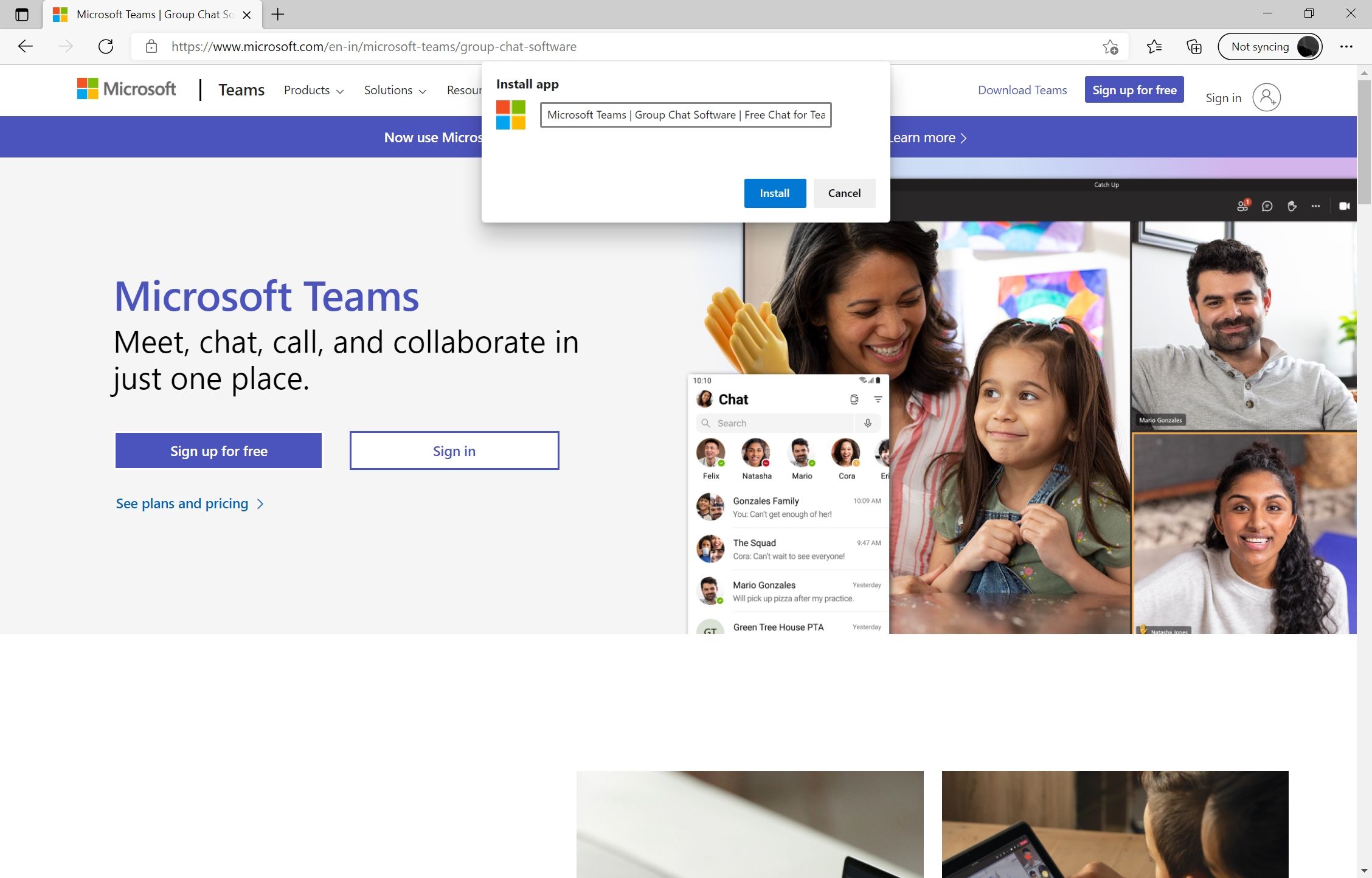 Teams web. Microsoft Edge Teams.