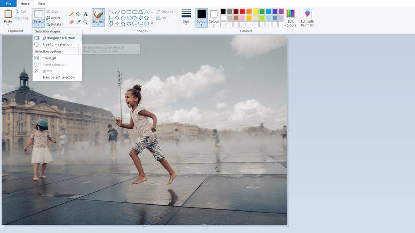 How To Select In Paint How to Resize and Crop an Image Using Microsoft Paint