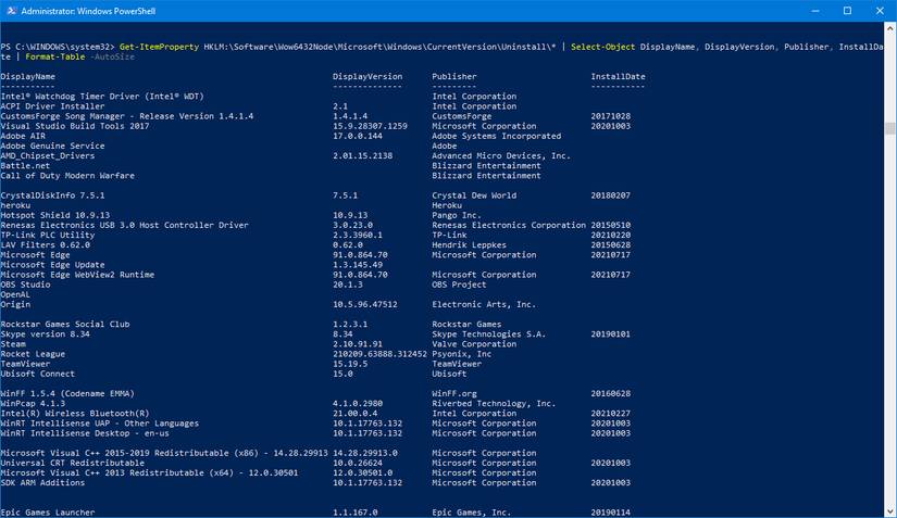 how to get installed software list in windows using... How to Get a List of All Installed Programs in Windows: 6 Ways