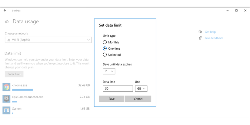 Set Computer Internet Limit How to Control How Much Data You Use in Windows 10