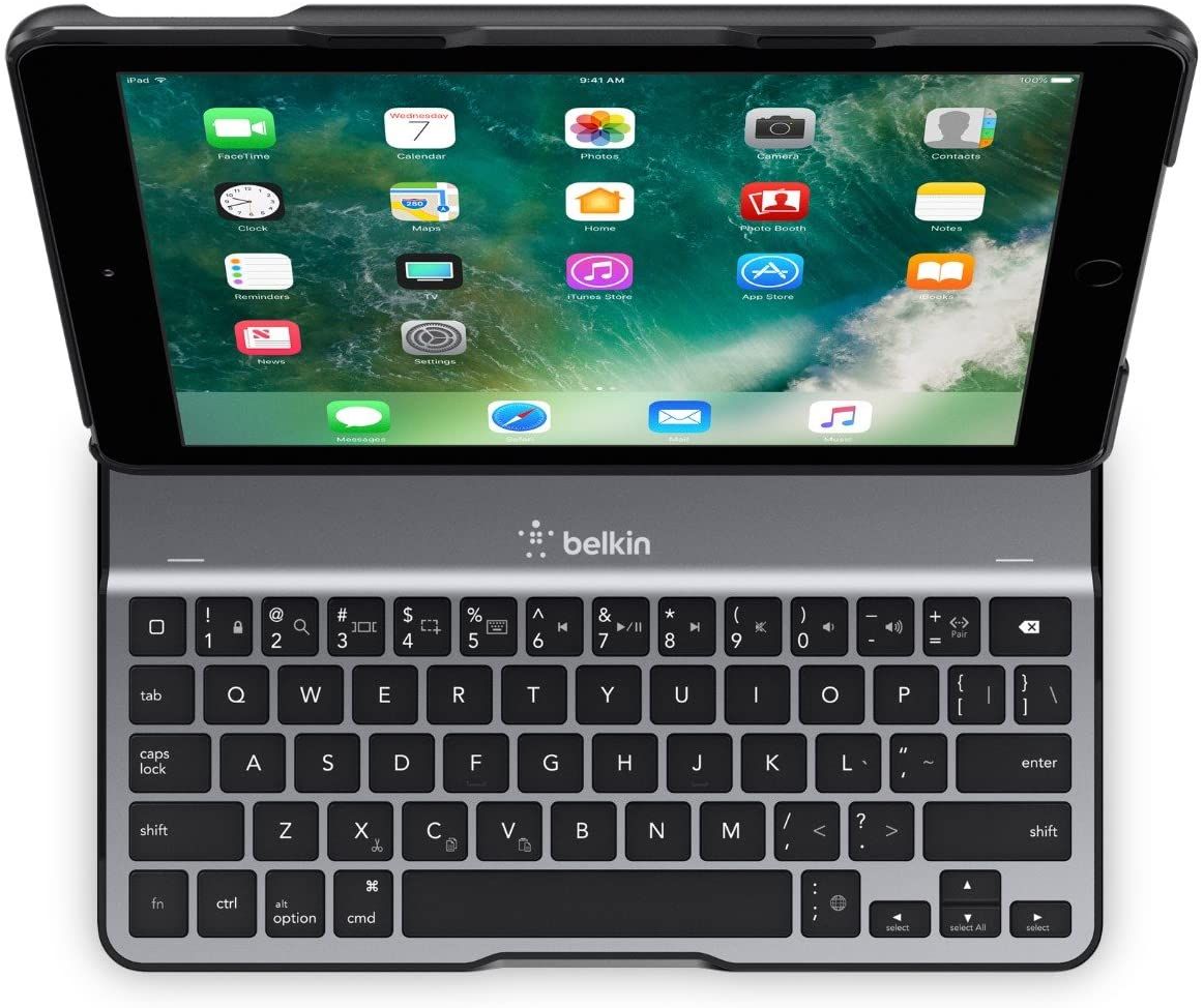 Belkin QODE Ultimate Lite Keyboard Case for iPad top down viewing angle