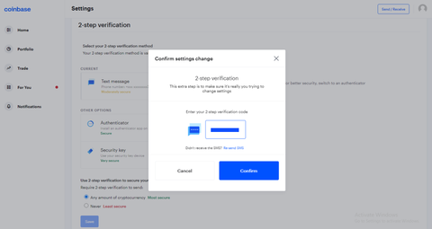 How to Protect Your Coinbase Account With Two-Step Verification