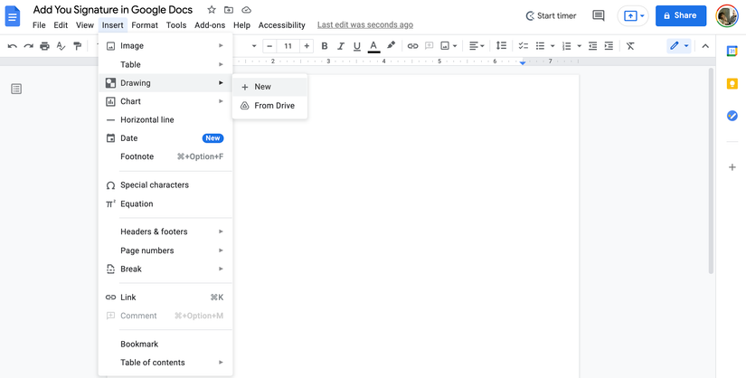 How to Add a Signature to Google Docs