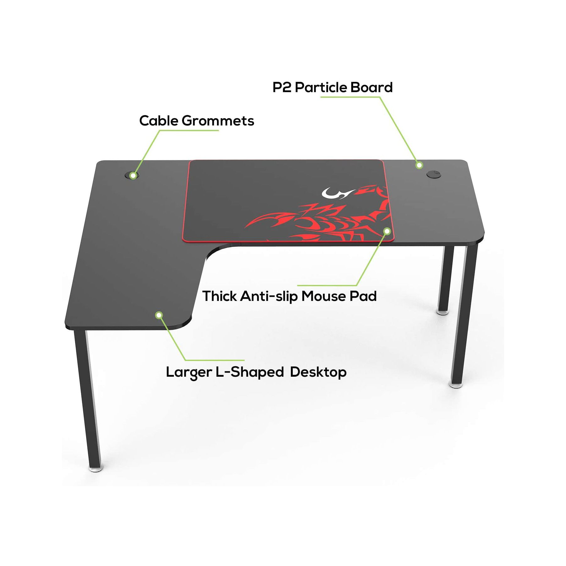 It_s_Organized 61-inch L-Shaped Gaming Desk 02