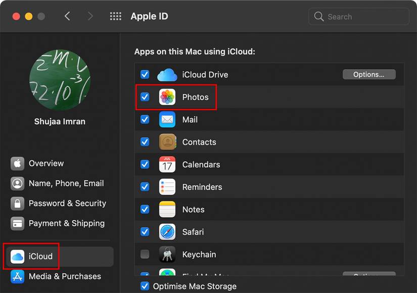 Enable iCloud Photos