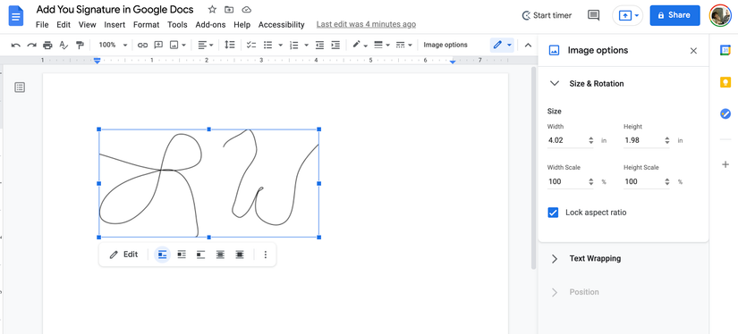 How to Add a Signature to Google Docs