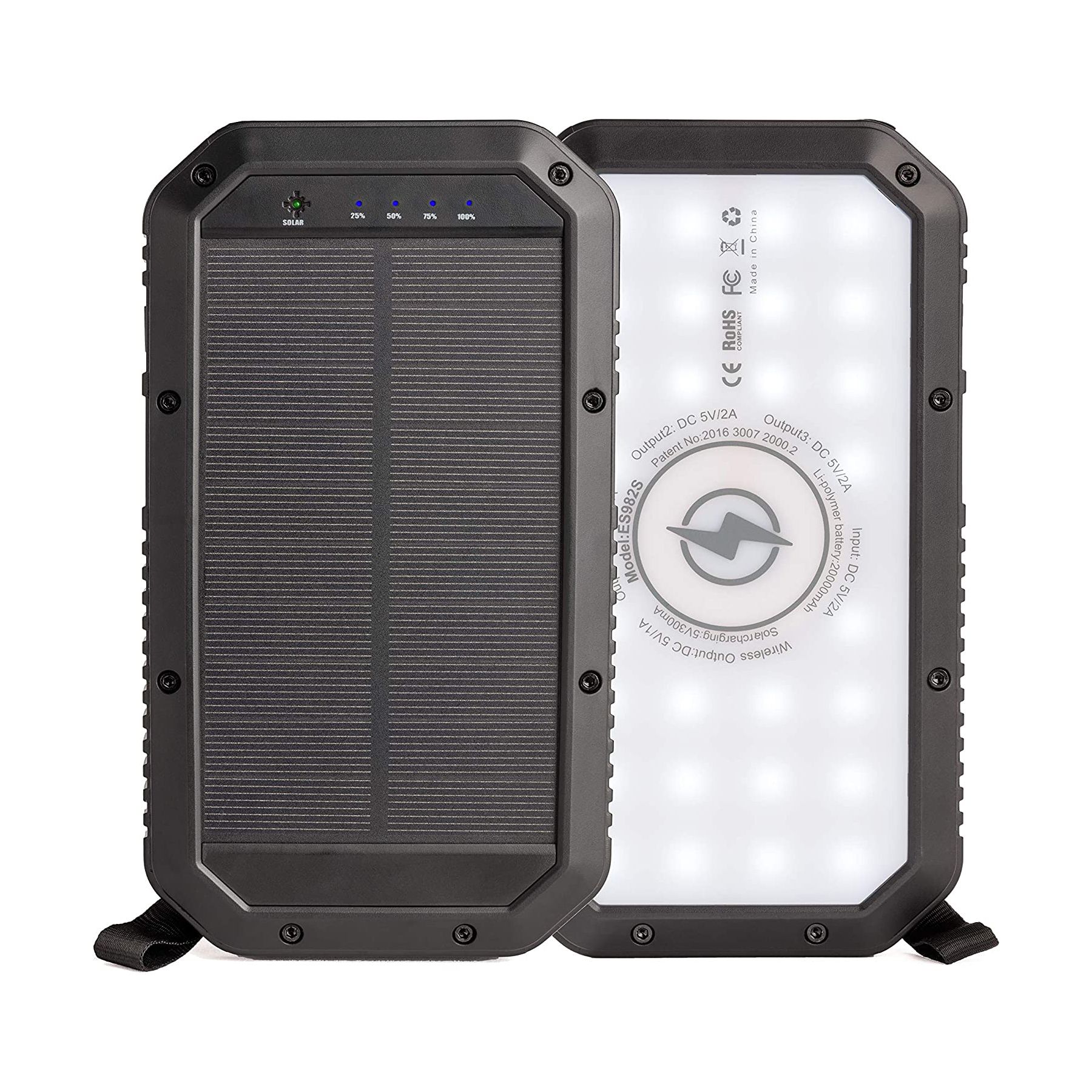 SOZO 10000 mAh Wireless Solar Power Bank 01