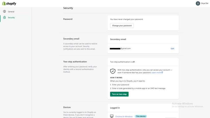 How to Set Up Two-Step Authentication in Shopify