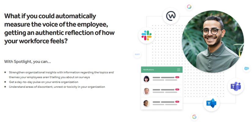 Screenshot of Aware's official website.