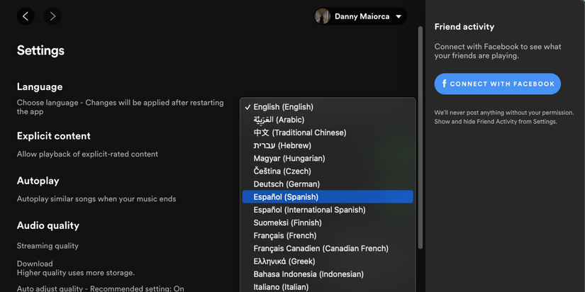 Spotify Language Selection How to Change Your Spotify Language Setting